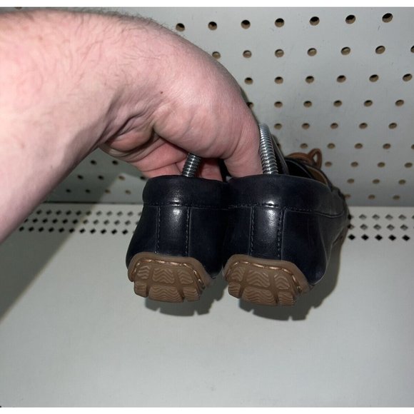 Clarks Dameo Swing Womens Leather Driving Loafers Moccasins Size 6.5 M Navy Blue - Picture 3 of 8